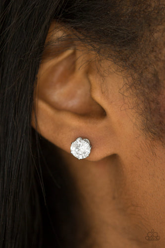 Just In TIMELESS - White Stud Earrings