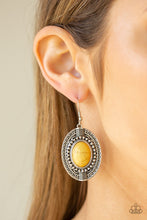 Load image into Gallery viewer, Paparazzi Mountain Melody - Yellow Earrings