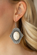 Load image into Gallery viewer, Paparazzi Easy As PIONEER - White Earrings