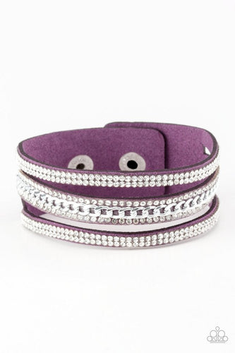 Rollin' In Rhinestones Purple Urban Bracelet