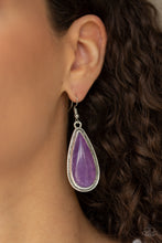 Load image into Gallery viewer, Oasis Sheen - Purple Earrings Paparazzi