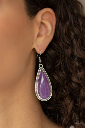 Oasis Sheen - Purple Earrings Paparazzi