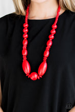 Load image into Gallery viewer, Summer Breezin - Red Wood Necklace