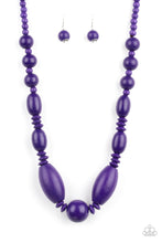 Load image into Gallery viewer, Summer Breezin - Purple Wood Necklace